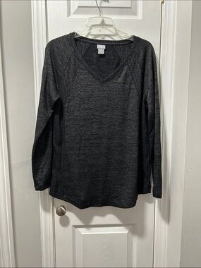 Chico's Women's Dark Charcoal V-Neck Sweater